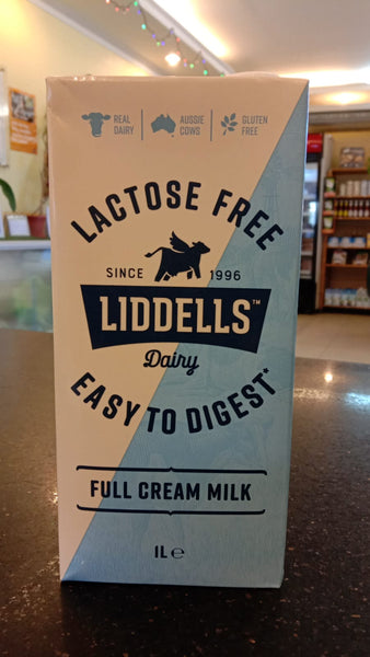 Liddells Full Cream Milk Lactose Free (12x1L)