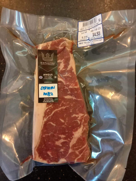 Angus Chilled Beef Striploin Steak (MB2) (per steak)